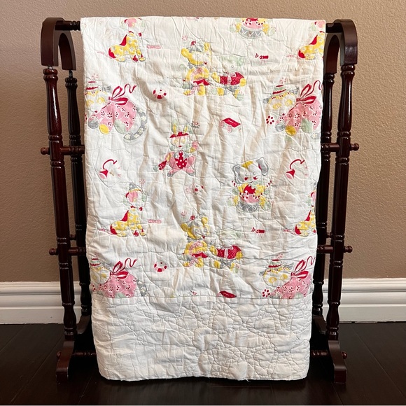 50”x55” Hand QuiltedVintage Baby Quilt. - Picture 15 of 16